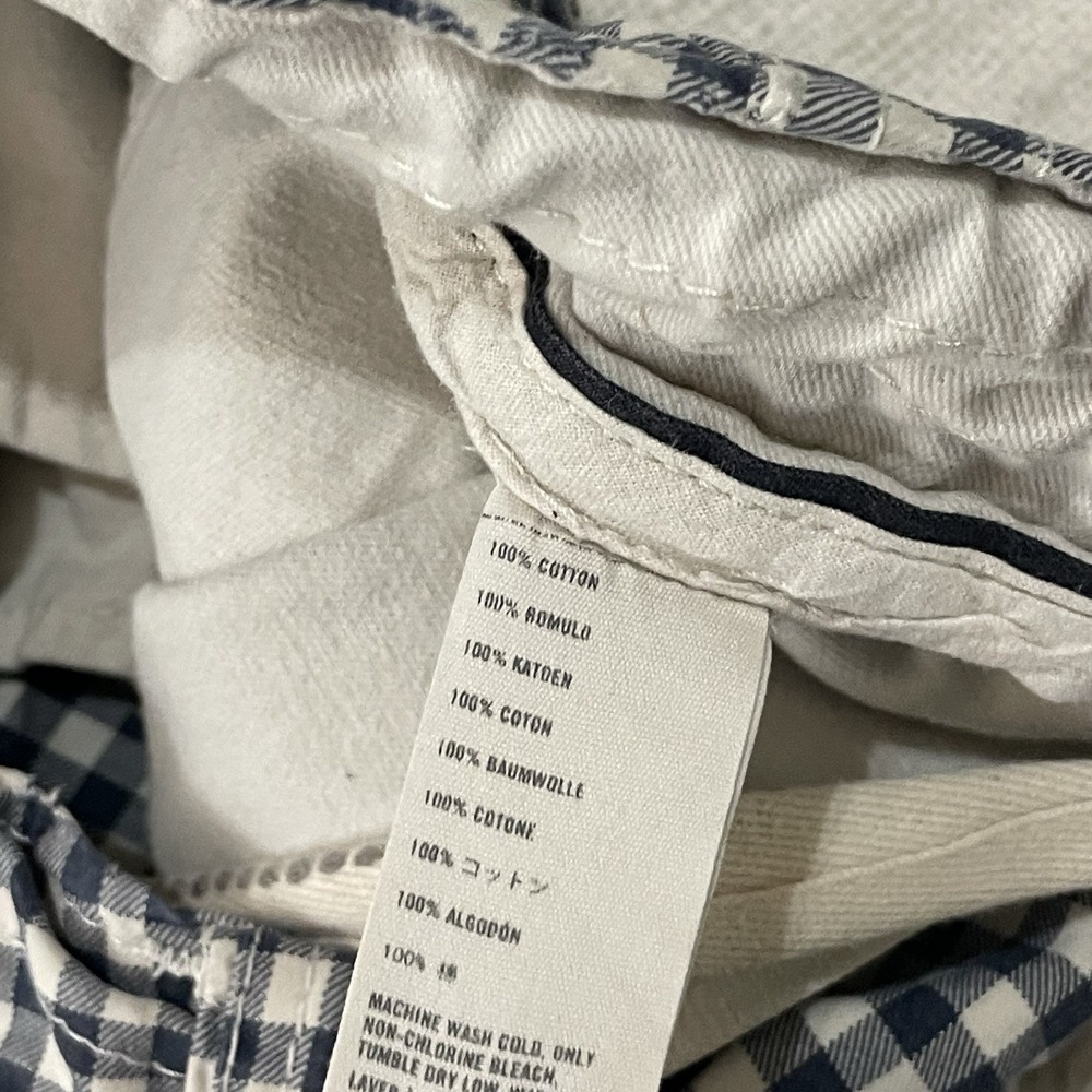Abercrombie And Fitch Mens 33 Blue Plaid Chino Shorts Gingham Y2K Vintage - Picture 4 of 7